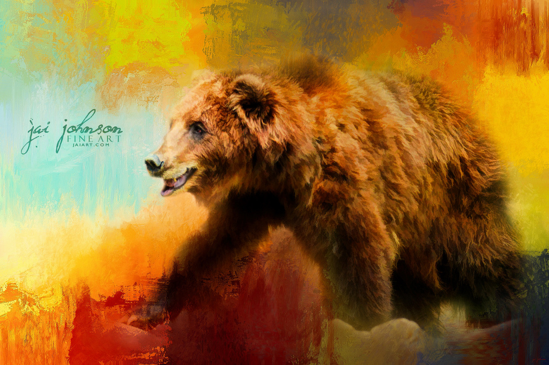 Colorful Expressions Grizzly Bear