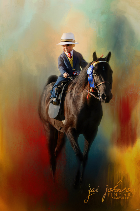 The Smallest Rider - Tennessee Walking Horse Art