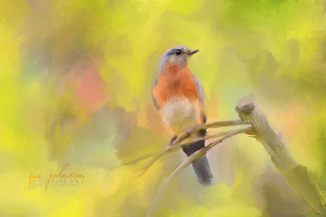 Spring Bluebird Painting