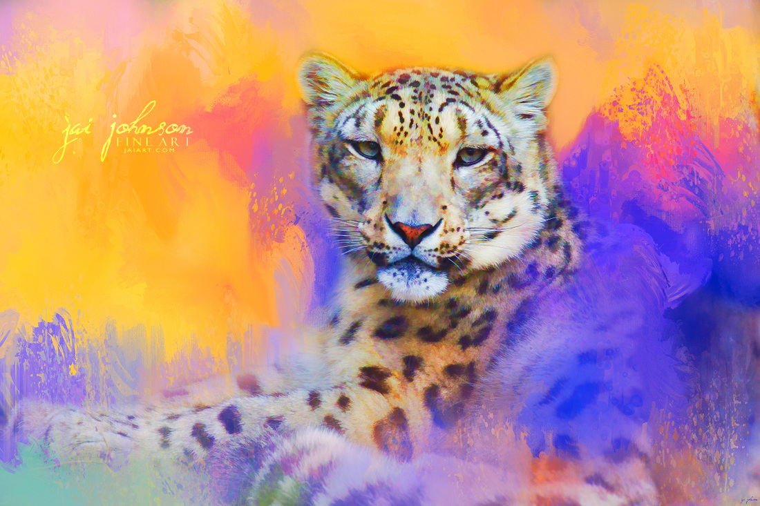 Colorful Expressions Snow Leopard