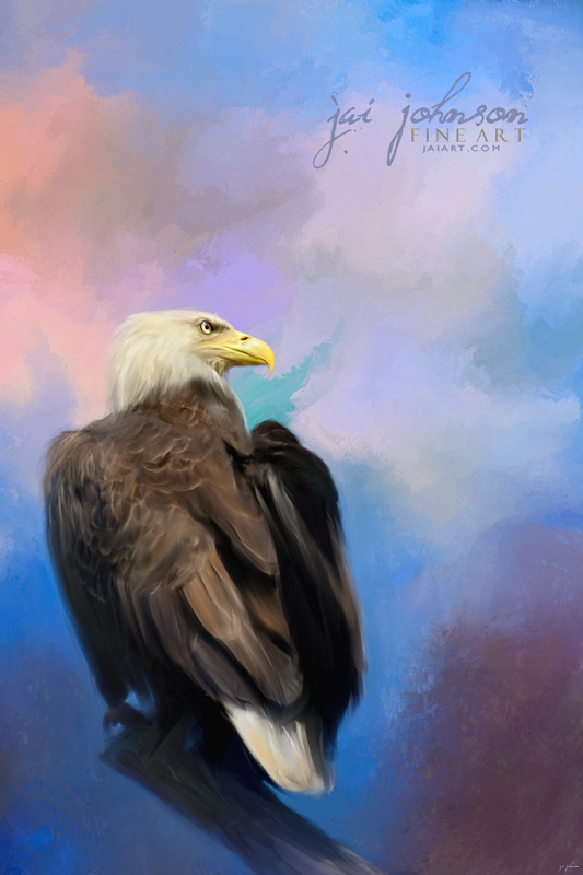 Watching Over The Heavens - Bald Eagle Art