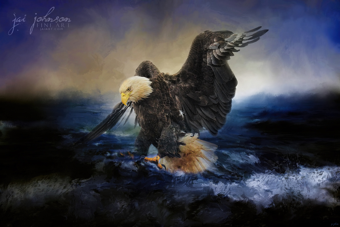 Deep Sea Fishing - Bald Eagle Art