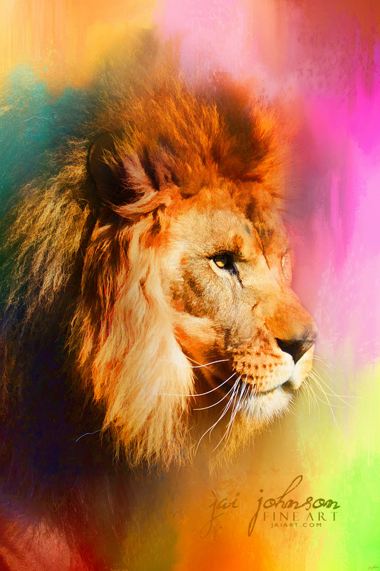 Colorful Expressions Lion Art